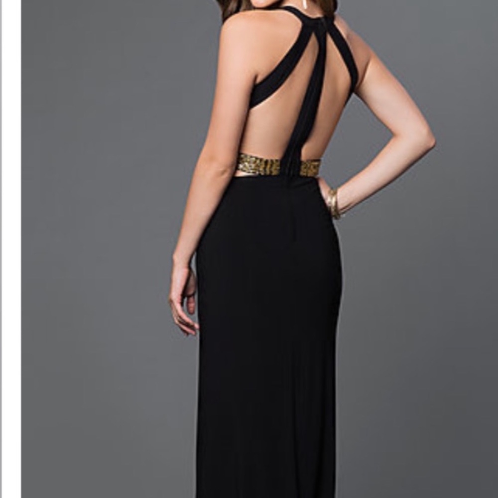 NWT floor length black gown - Picture 2 of 2
